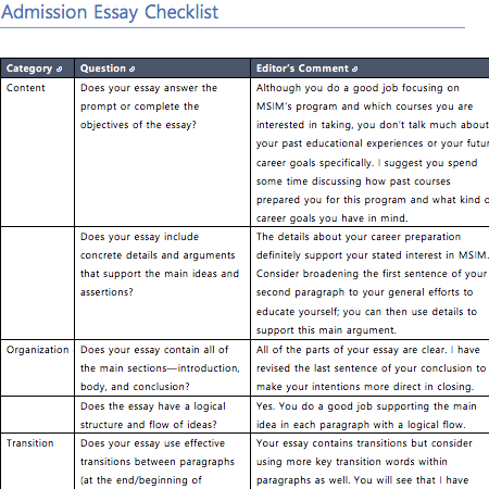 Before Admission - After editing