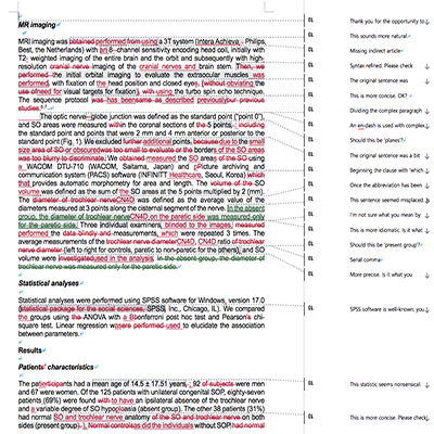 医学分野英語論文 - 校正後